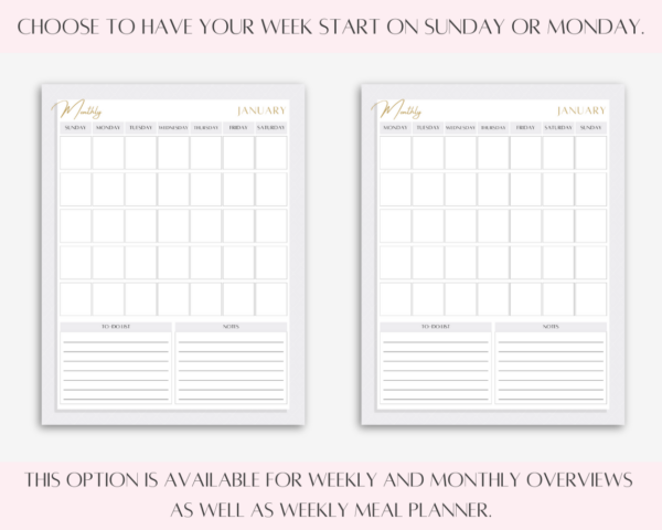 Simple Undated Digital And Printable Planner - Image 3