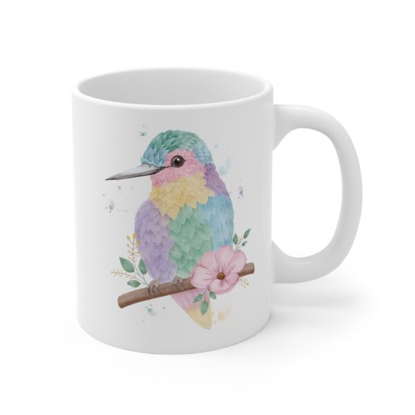 Watercolour Hummingbird - Right Handed - 11oz - White