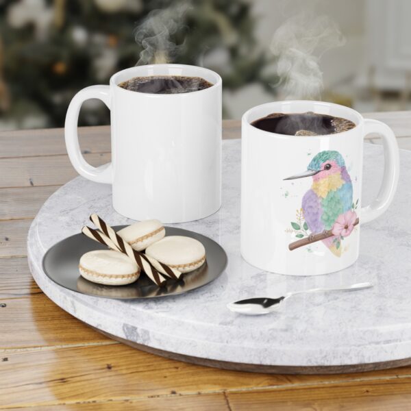 Watercolour Hummingbird - Right Handed - 11oz - White - Image 2