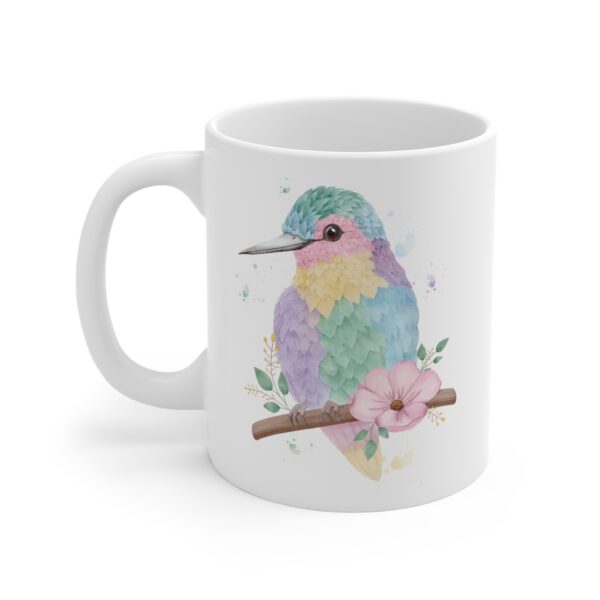 Watercolour Hummingbird - Left Handed - 11oz - White